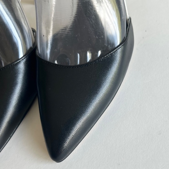 Ivanka Trump Itgeava Black White Leather Point Toe Heeled Slingbacks size 7.5 - Picture 6 of 16